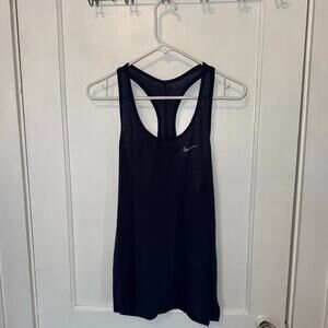 New Nike womens dri-fit racerback tank top navy size M